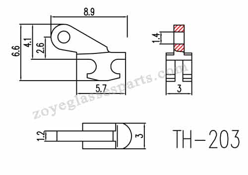 1.2mm single barrel hinge for plastic frames hinges repairing,replacement.