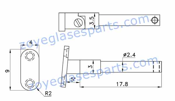 spring hinge for wood sunglasses