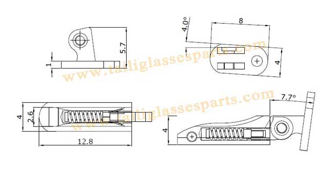 drawing of spring hinge TSH-63