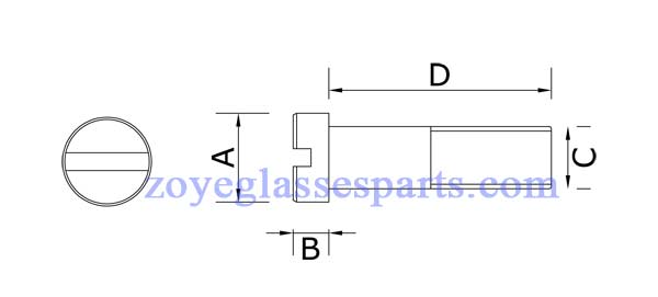 eyeglass screw size