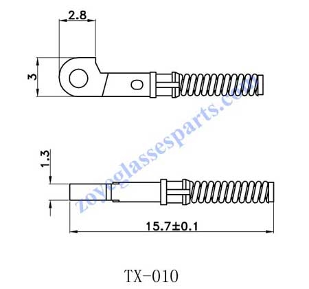 single spring insert for eyewear spring hinge repairing