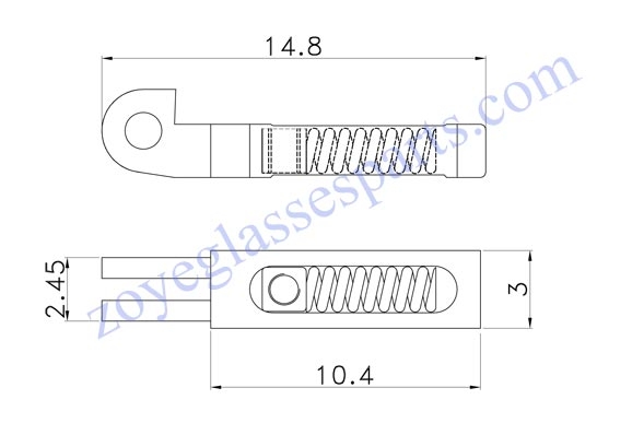 spring hinge very light for wood sunglasses frame