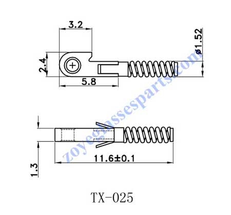 single spring insert for eyewear spring hinge repairing