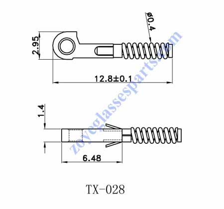 single spring insert for eyewear spring hinge repairing