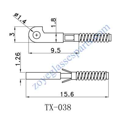 single spring insert for eyewear spring hinge repairing