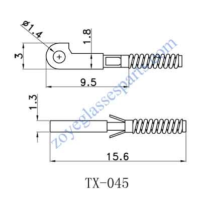 single spring insert for eyewear spring hinge repairing