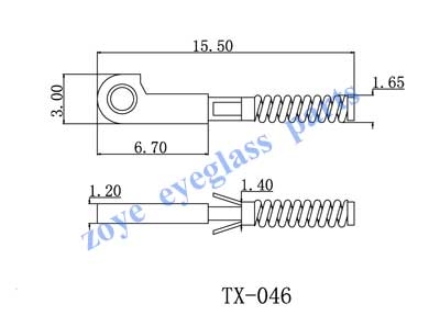 single spring insert for eyewear spring hinge repairing