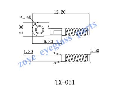 single spring insert for eyewear spring hinge repairing