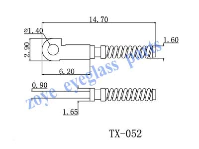 single spring insert for eyewear spring hinge repairing