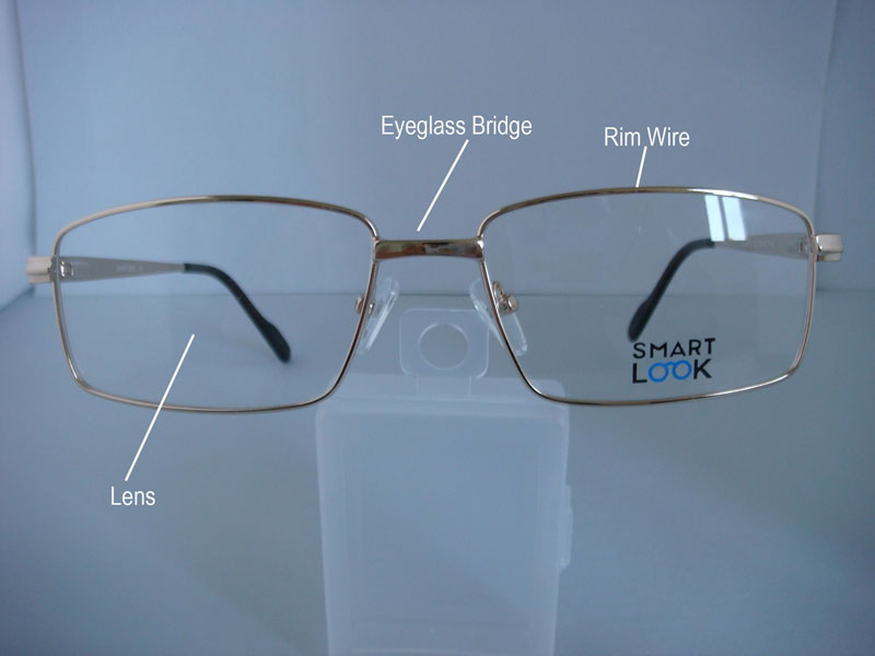 front view of eyeglass frame