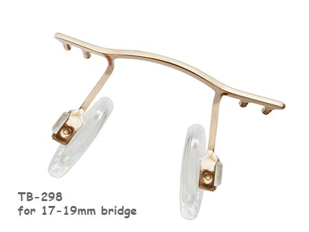 bridge 17-19mm for rimless frame stainless steel mount on