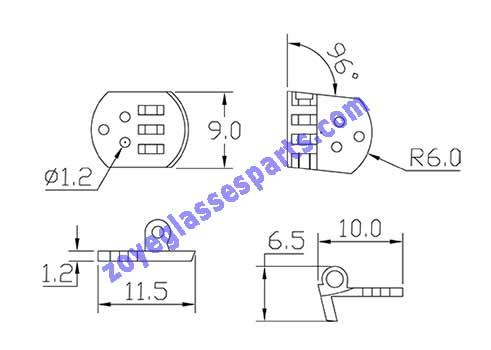 9mm universal hinges for eyeglass frame