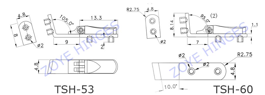 double spring hinges for wood frames