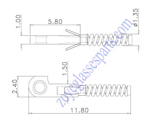 replaceable springs for glasses hinge repair