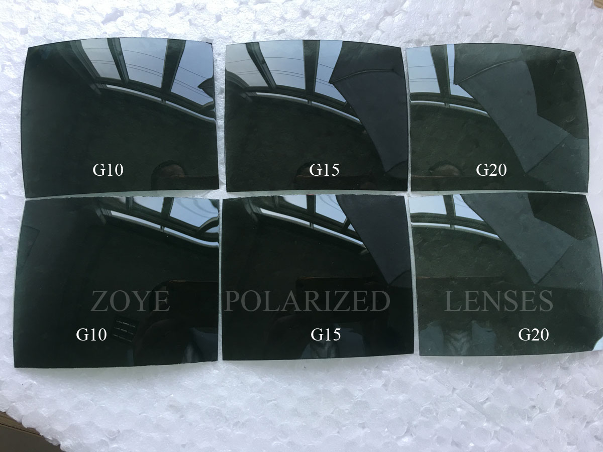 dark median light green lenses for sunglasses, to custom your own size of lenses